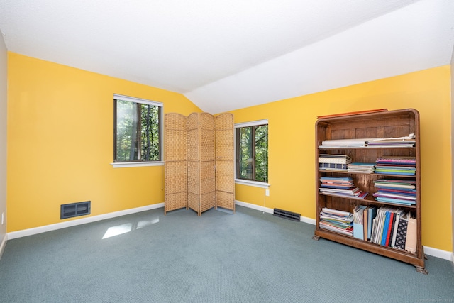 4 Coppergate Rd, East Granby, CT 06026 - carpeted spare room featuring lofted ceiling and baseboards