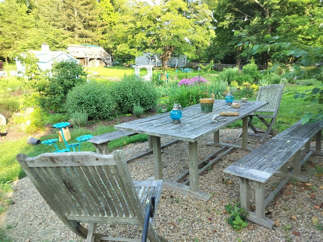 51 Moodus Leesville Rd, East Haddam, CT 06469 - view of yard featuring outdoor dining space