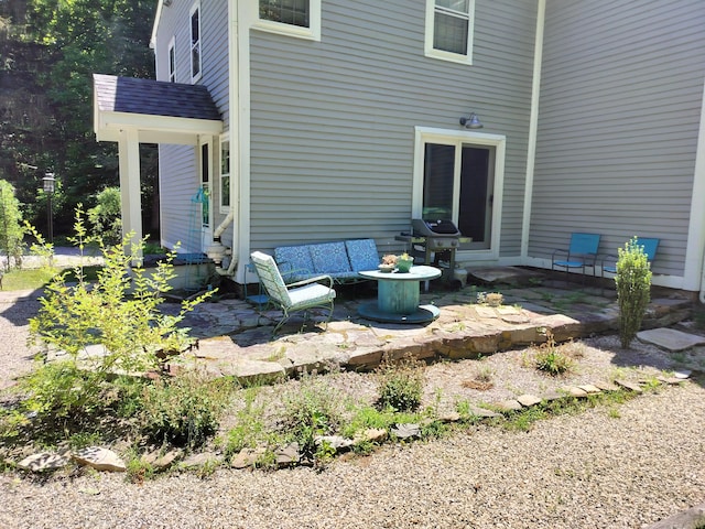 51 Moodus Leesville Rd, East Haddam, CT 06469 - rear view of property featuring a patio and entry steps