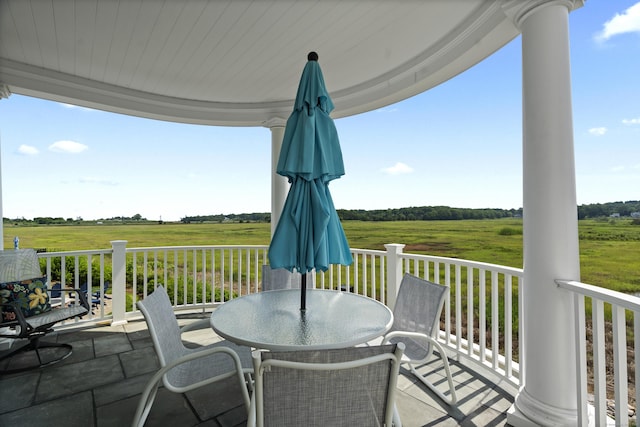 66 High St Unit 31, Guilford, CT 06437 - view of patio / terrace with a rural view and outdoor dining area