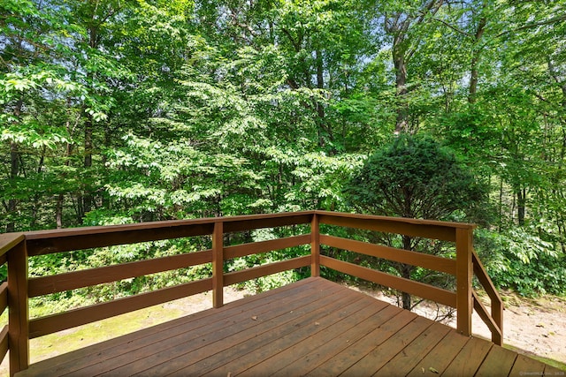 13 Waterview Dr, Windsor, CT 06095 - wooden deck featuring a view of trees