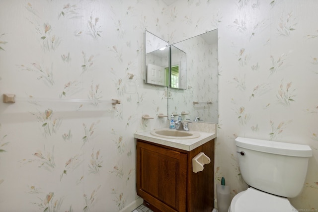13 Waterview Dr, Windsor, CT 06095 - half bath featuring vanity and wallpapered walls