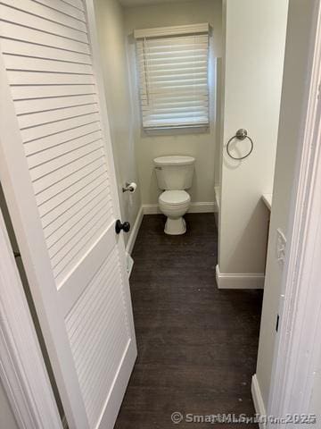 90 Diane Dr, South Windsor, CT 06074 - bathroom with toilet and wood finished floors