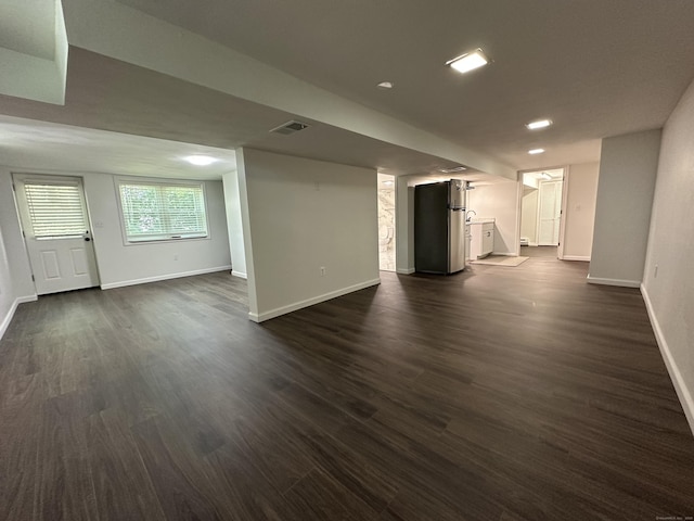 90 Diane Dr, South Windsor, CT 06074 - unfurnished living room with dark wood-type flooring