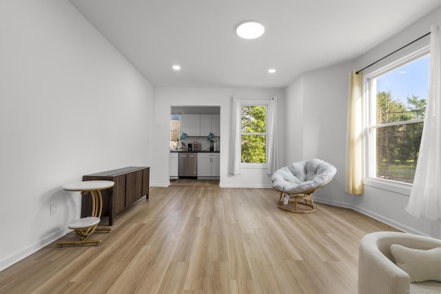 78 Pine St, Waterbury, CT 06710 - living area with light wood-style flooring and recessed lighting