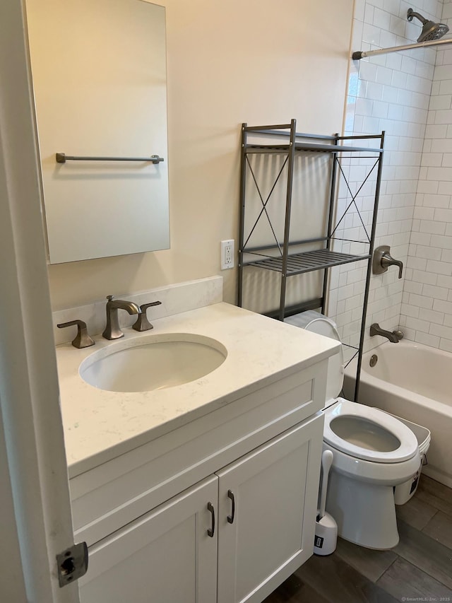 29 Van Buren Ave Unit H7, Norwalk, CT 06850 - full bathroom with vanity, shower / washtub combination, and wood finished floors