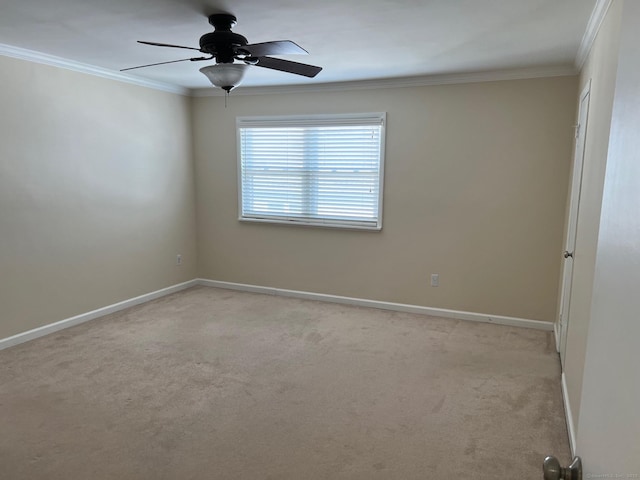 29 Van Buren Ave Unit H7, Norwalk, CT 06850 - empty room with a ceiling fan, light colored carpet, and crown molding