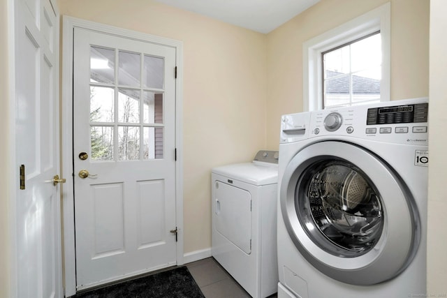 67 Transylvania Rd, Roxbury, CT 06783 - laundry room with separate washer and dryer and tile patterned flooring