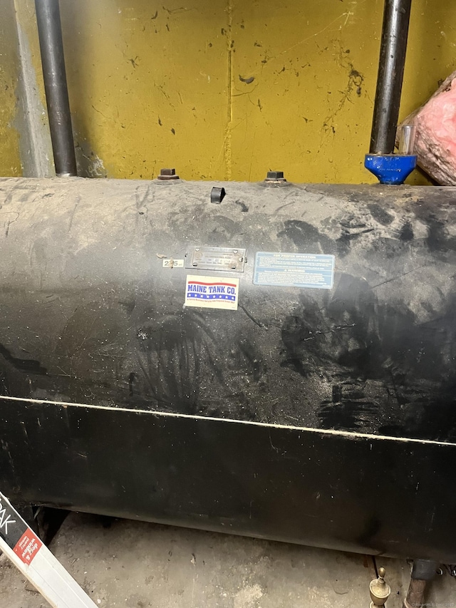 81 Cornwall Dr, Windsor Locks, CT 06096 - basement view of oil tank