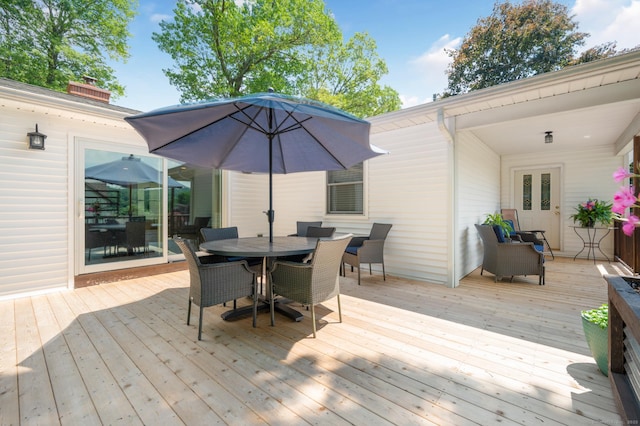 117 Woodfield Rd, Bristol, CT 06010 - wooden deck featuring outdoor dining area