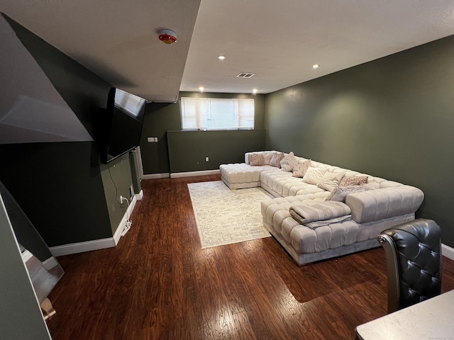 132 Maple Ave Unit B, Hartford, CT 06114 - living area featuring dark wood-style floors and recessed lighting
