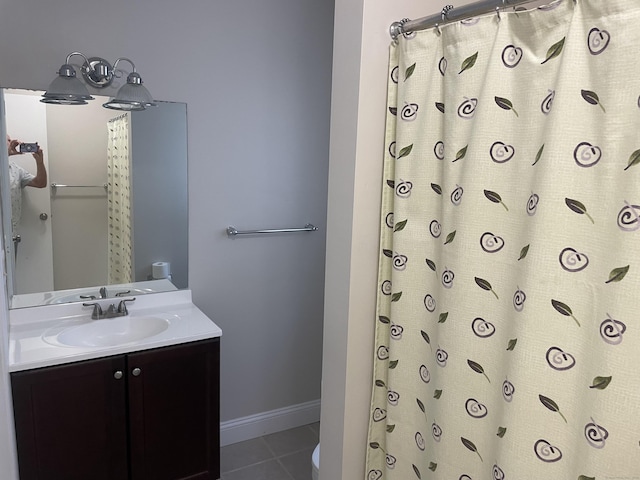 27 Bayview Pl Apt 5, West Haven, CT 06516 - full bathroom with vanity, tile patterned flooring, and a shower with shower curtain