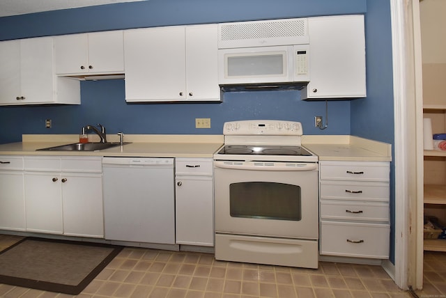 11 Thistle Way Apt D, East Windsor, CT 06016 - kitchen featuring white appliances, light countertops, and white cabinets