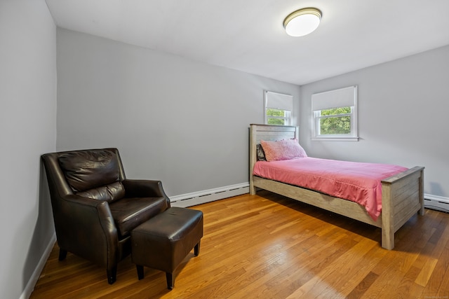 45 Summit Rd, Prospect, CT 06712 - bedroom with a baseboard radiator, light wood-style floors, and baseboard heating