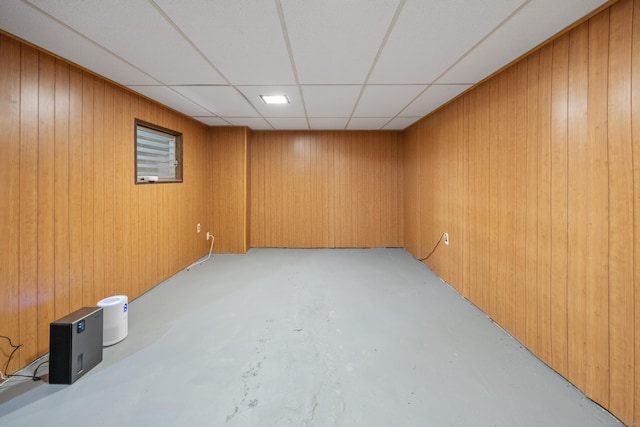 45 Summit Rd, Prospect, CT 06712 - finished basement with wood walls and a drop ceiling