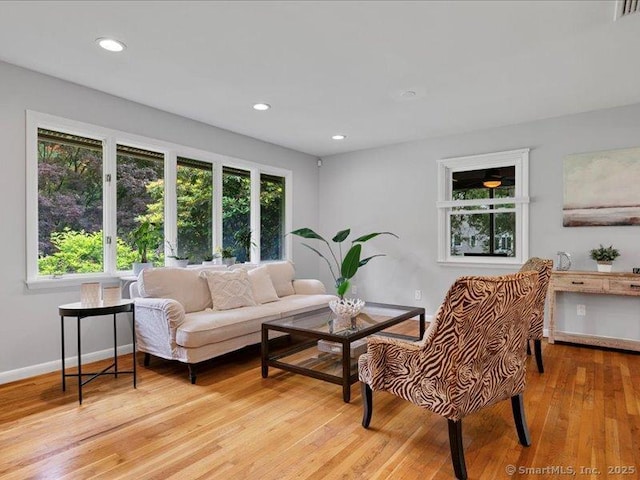 964 Red Fox Rd, Orange, CT 06477 - living area featuring light wood finished floors and recessed lighting