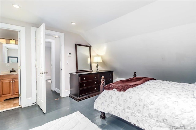857 Marion Rd, Cheshire, CT 06410 - bedroom with lofted ceiling, recessed lighting, and ensuite bathroom