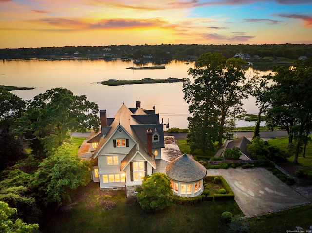 31 Contentment Island Rd, Darien, CT 06820 - aerial view of property and surrounding area with a large body of water