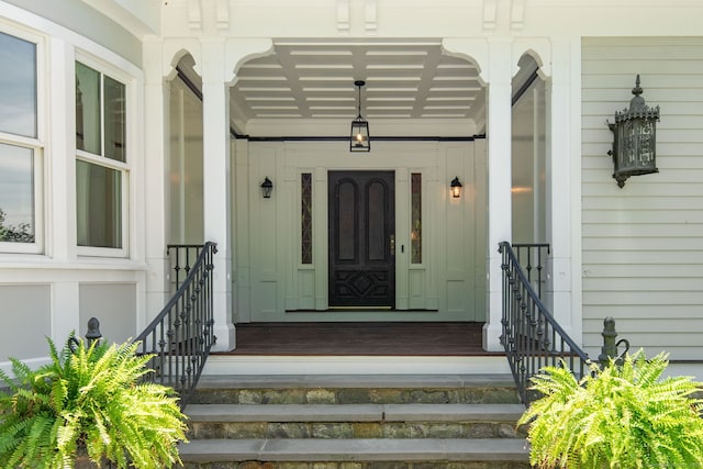 31 Contentment Island Rd, Darien, CT 06820 - doorway to property with covered porch