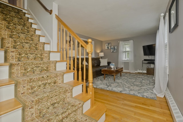 33 Old King St, Enfield, CT 06082 - stairs with wood finished floors and baseboard heating