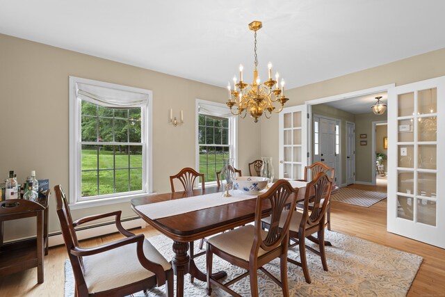 2 Applewood Cmn, East Lyme, CT 06333 - dining room with a chandelier and light wood-type flooring