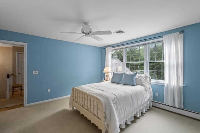 2 Applewood Cmn, East Lyme, CT 06333 - bedroom featuring baseboard heating, carpet floors, and a ceiling fan