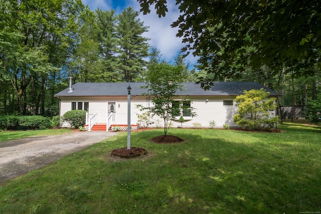 63 Rose Haven Rd, Somers, CT 06071 - ranch-style home featuring a front lawn