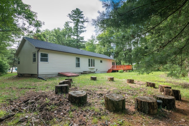 63 Rose Haven Rd, Somers, CT 06071 - rear view of property featuring a deck