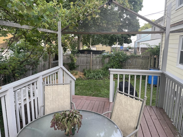 41 Baxter Dr, Norwalk, CT 06854 - wooden deck with outdoor dining space