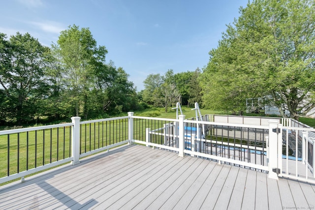 28 Clementel Dr, Durham, CT 06422 - deck featuring a yard and view of scattered trees