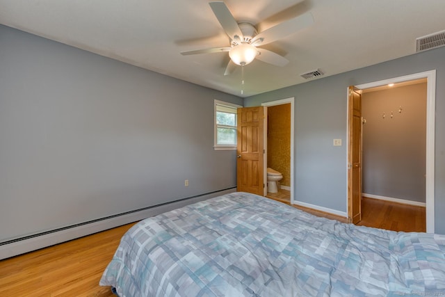 28 Clementel Dr, Durham, CT 06422 - bedroom with wood finished floors, ensuite bath, and ceiling fan