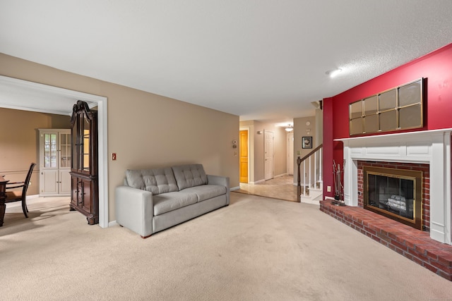 100 Chandler, Windsor, CT 06095 - living area with carpet floors and a fireplace