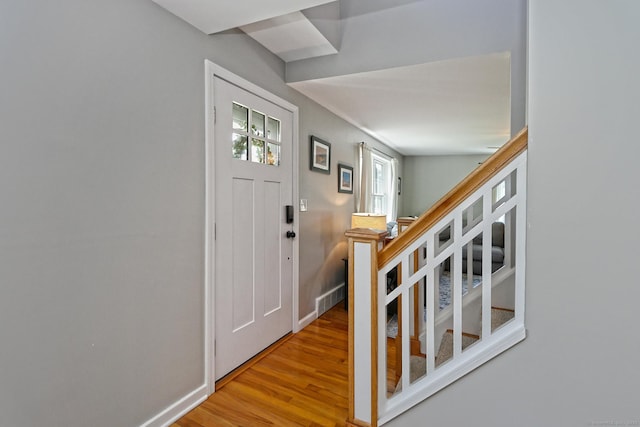 30 Wilcox Rd, Milford, CT 06460 - foyer entrance with wood finished floors and stairs