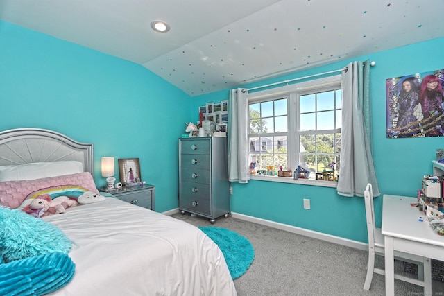 30 Wilcox Rd, Milford, CT 06460 - carpeted bedroom featuring vaulted ceiling and baseboards