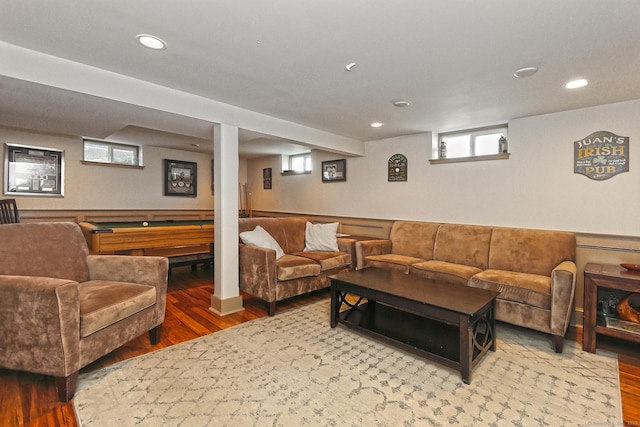 30 Wilcox Rd, Milford, CT 06460 - living room featuring wood finished floors, plenty of natural light, and recessed lighting
