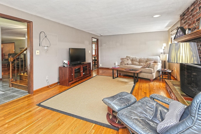 55 Gate Way, Hamden, CT 06518 - living room with wood finished floors and stairs