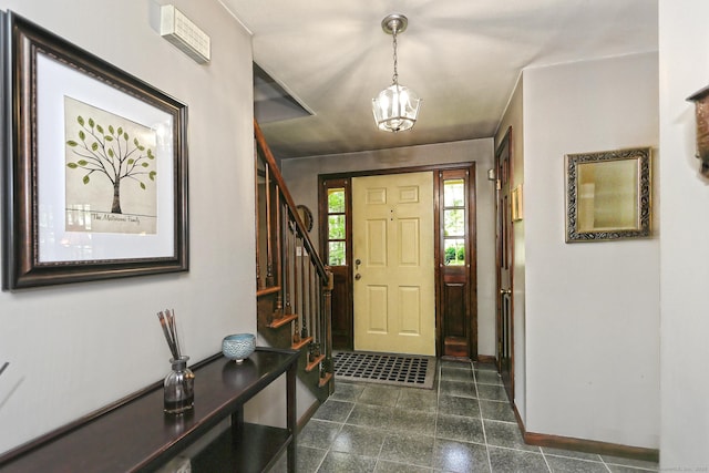 55 Gate Way, Hamden, CT 06518 - foyer entrance with stairway and a chandelier