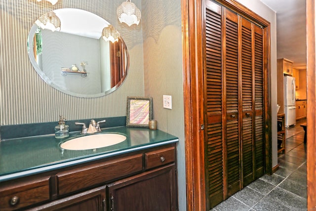 55 Gate Way, Hamden, CT 06518 - bathroom with tile patterned floors and vanity