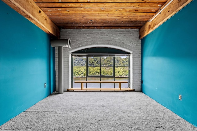 68 Thermos Ave Unit 302D, Norwich, CT 06360 - spare room with carpet floors and wooden ceiling