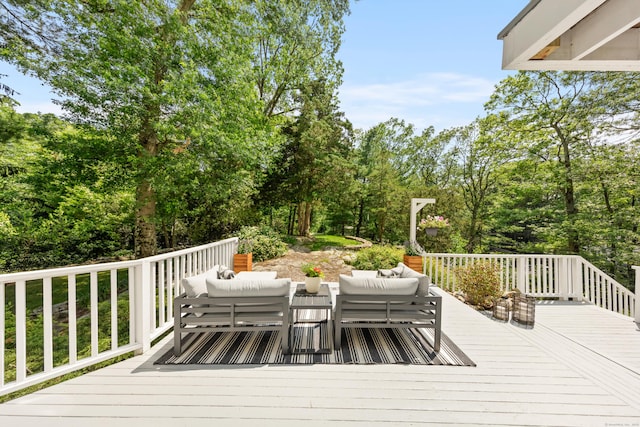 28 Great Hill Rd, Darien, CT 06820 - wooden terrace featuring outdoor lounge area