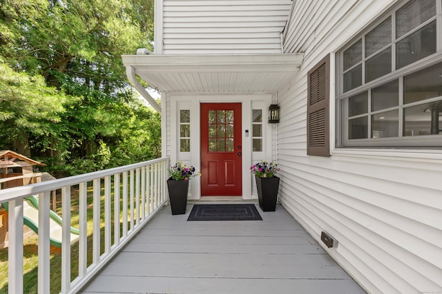 28 Great Hill Rd, Darien, CT 06820 - view of exterior entry with a porch