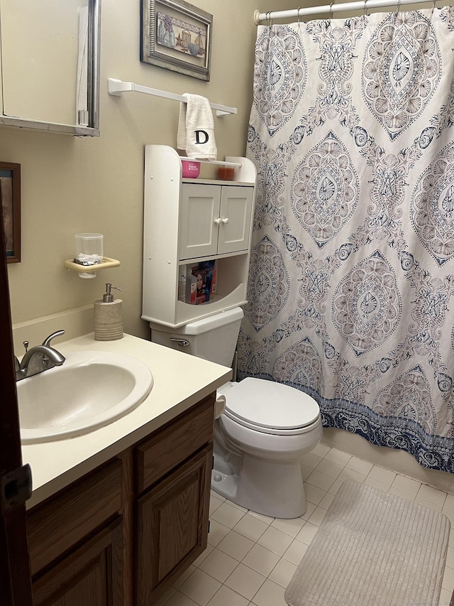 58 Milne Ave, Shelton, CT 06484 - full bathroom with tile patterned flooring, vanity, and a shower with curtain