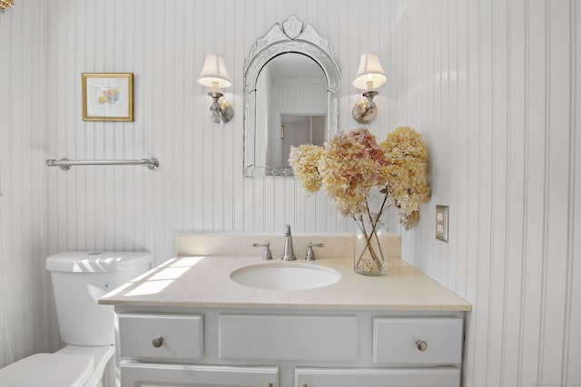 63 Pipers Hill Rd, Wilton, CT 06897 - half bath with vanity and wallpapered walls
