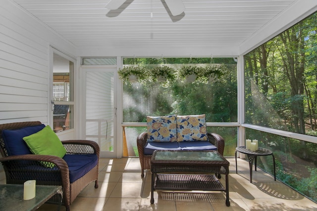 63 Pipers Hill Rd, Wilton, CT 06897 - sunroom / solarium featuring ceiling fan