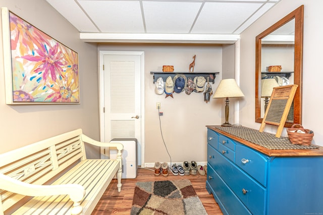 80 Richard Ave, Wolcott, CT 06716 - sitting room featuring wood finished floors and a paneled ceiling