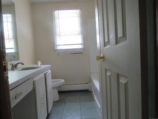 19 Cardston Cir, Windsor, CT 06095 - full bathroom featuring baseboard heating, vanity, tile patterned floors, and plenty of natural light