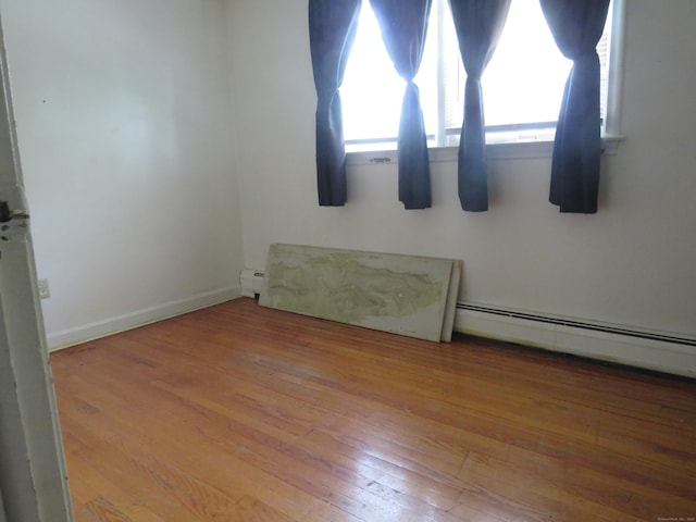 19 Cardston Cir, Windsor, CT 06095 - spare room with a baseboard heating unit, light wood-type flooring, and a baseboard radiator