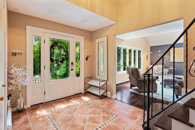 19 Pumpkin Hill Rd, Trumbull, CT 06611 - entryway featuring plenty of natural light, stairs, recessed lighting, and tile patterned flooring