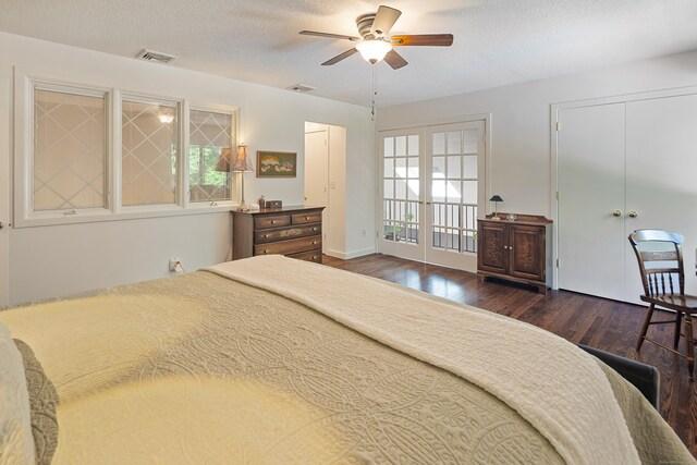 19 Pumpkin Hill Rd, Trumbull, CT 06611 - bedroom featuring wood finished floors, a ceiling fan, and french doors