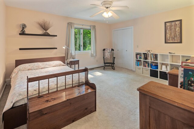 19 Pumpkin Hill Rd, Trumbull, CT 06611 - carpeted bedroom with baseboards and a ceiling fan